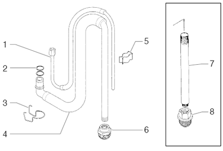 550xc Siphon Assembly (P/N 700-1025) Diagram and Parts List for 550XC  Titan Paint Sprayer