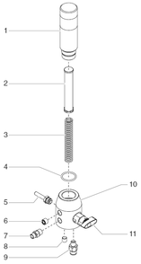 Linecrew 750 Filter Assembly (P/N 0509143) Diagram and Parts List for 750  Titan Paint Sprayer