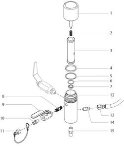 Powrliner 8955 High Pressure Filter Diagram and Parts List for 8955  Titan Paint Sprayer