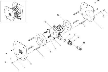 Capspray 55 Turbine Assembly Diagram and Parts List for CAPSPRAY-55HVLP  Titan Paint Sprayer