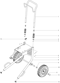 Elite 3500 Cart Assembly (Model 0537012) Diagram and Parts List for ELITE-3500  Titan Paint Sprayer
