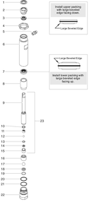 Lcx 130 Fluid Section Assembly (P/N 0509133) Diagram and Parts List for LCX130  Titan Paint Sprayer