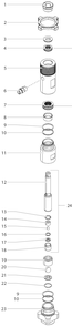 Impact 840 Fluid Section Assembly (P/N 805-236a) Diagram and Parts List for 840  Titan Paint Sprayer