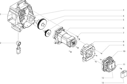 Impact 740 Drive Assembly Diagram and Parts List for 740  Titan Paint Sprayer