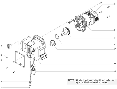 Rentspray 650 Drive Assembly Diagram and Parts List for 650  Titan Paint Sprayer