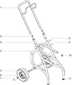 Rentspray 600 Impact High Rider Cart Assembly Diagram and Parts List for 600 impact Titan Paint Sprayer