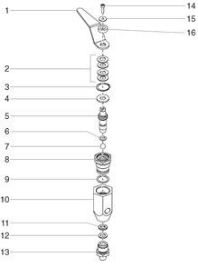Powrtwin 6900xlt Bleed Valve Assembly Diagram and Parts List for 6900XLT powrtwin Titan Paint Sprayer