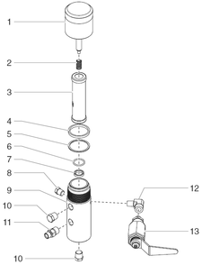 Powrtex 6900sf / 12000sv Filter Assembly Diagram and Parts List for 6900SF-12000SV  Titan Paint Sprayer