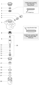 Promark Ii Fluid Section Assembly (P/N 755-173) Diagram and Parts List for PROMARKII  Titan Paint Sprayer