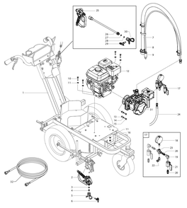 Powrliner 3500s Main Assembly Diagram and Parts List for 3500-3500S  Titan Paint Sprayer