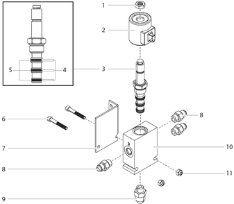 Powrbeast 7700 Solenoid Assembly Diagram and Parts List for 7700  Titan Paint Sprayer
