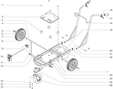 Powrliner 2800 Cart Assembly (P/N 779-350) Diagram and Parts List for 2800  Titan Paint Sprayer
