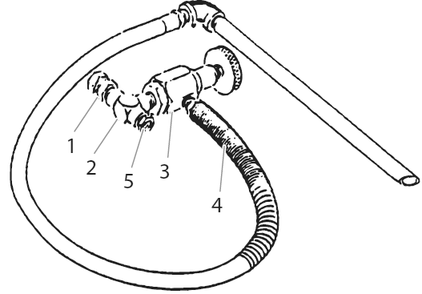 Hydra M4000 Outlet Assemblies With Pressure Bleed Valve Diagram and Parts List for HYDRA-M4000  Titan Paint Sprayer