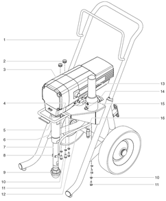 Epx2555 Main Assembly Diagram and Parts List for EPX2555  Titan Paint Sprayer