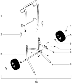 660xc High Rider Frame Assembly Diagram and Parts List for 660XC  Titan Paint Sprayer