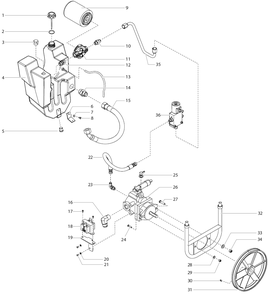 Powrbeast 7700 Hydraulic System Diagram and Parts List for 7700  Titan Paint Sprayer