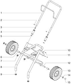 840i High Rider Cart (P/N 800-600) Diagram and Parts List for 840I  Titan Paint Sprayer