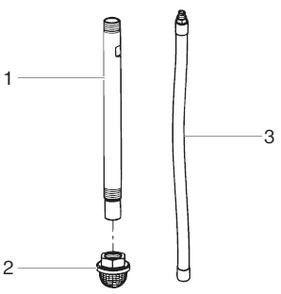 Rentspray Plus Siphon Tube Assembly (High Rider) Diagram and Parts List for RENTSPRAY Plus Titan Paint Sprayer
