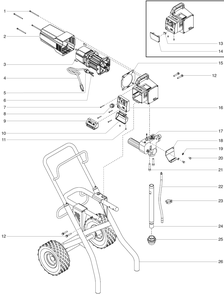 740ix Digital Main Assembly Diagram and Parts List for 740IX digital Titan Paint Sprayer