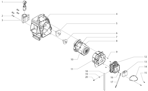 Drive Assembly Diagram and Parts List for 1640  Titan Paint Sprayer