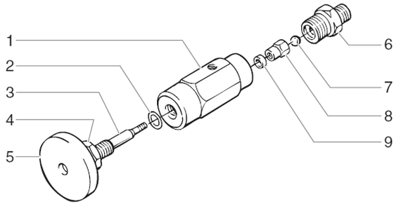 Powrtex 6900sf / 12000sv Heavy Duty Bleed Valve Diagram and Parts List for 6900SF-12000SV  Titan Paint Sprayer