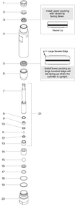 Epx2455 Fluid Section Assembly (P/N 0552155) Diagram and Parts List for EPX2455  Titan Paint Sprayer