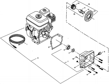Elite G40 Engine Diagram and Parts List for ELITE-G40  Titan Paint Sprayer