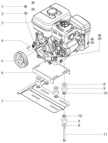 Part Location Diagram of 980-331A Titan ENGINE, HONDA 5.5HP, PKGD