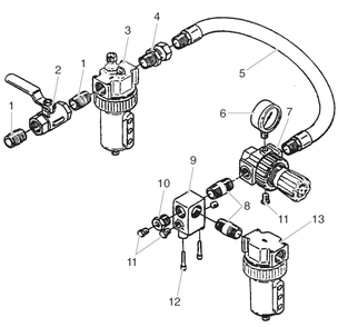 Commander Air Assembly Diagram and Parts List for 928-513  Titan Paint Sprayer