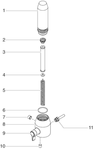 Part Location Diagram of 800-908 Titan Plug, 3/8"