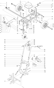 Powrliner 4900 Cart Assembly(P/N 779-001) Diagram and Parts List for 4900  Titan Paint Sprayer