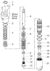 Part Location Diagram of 144-502 Titan Service Kit Major