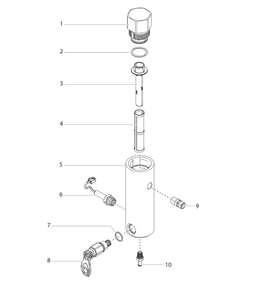 Impact X 440 Filter Assembly Diagram and Parts List for 440X  Titan Paint Sprayer