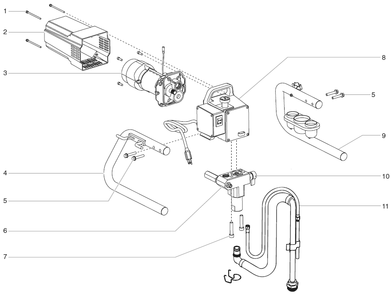 Rentspray 450 Main Assembly Diagram and Parts List for 450  Titan Paint Sprayer