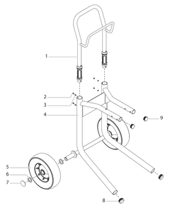 Impact X 440 Cart Assembly Diagram and Parts List for 440X  Titan Paint Sprayer