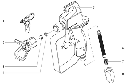 Part Location Diagram of 665-1908t Titan Sc6 1908t Stripping-4-inch Tip