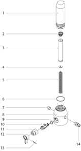 Impact 1040 Filter Assembly (P/N 805-269a) Diagram and Parts List for 1040  Titan Paint Sprayer