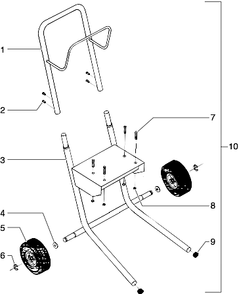 690gxc High Rider Frame Assembly Diagram and Parts List for 690GXC  Titan Paint Sprayer