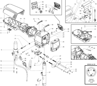 Main Assembly Diagram and Parts List for 1640  Titan Paint Sprayer