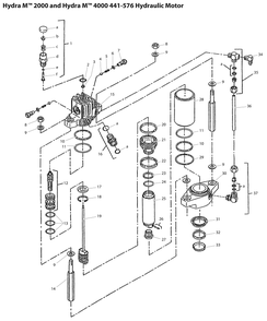 Hydra M2000 And Hydra M4000 441-576 Hydraulic Motor Diagram and Parts List for HYDRA-M4000  Titan Paint Sprayer