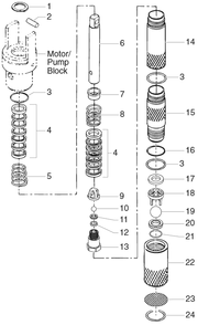 Powrtex 6900sf Fluid Section Diagram and Parts List for 6900SF-12000SV  Titan Paint Sprayer