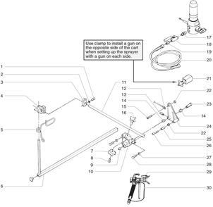 Lcx 130 Second Gun Kit (P/N 0509941) Diagram and Parts List for LCX130  Titan Paint Sprayer