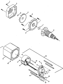 Elite E20 Unitec Motor Complete Diagram and Parts List for ELITE-E20  Titan Paint Sprayer