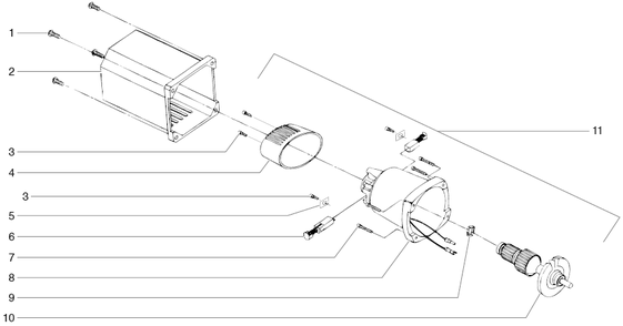 440xc Motor Assembly Diagram and Parts List for 440XC  Titan Paint Sprayer