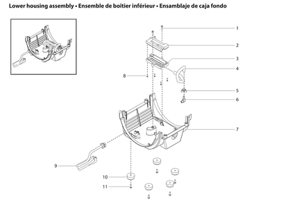 Capspray 115 Lower Housing Assembly Diagram and Parts List for CAPSPRAY-115HVLP  Titan Paint Sprayer