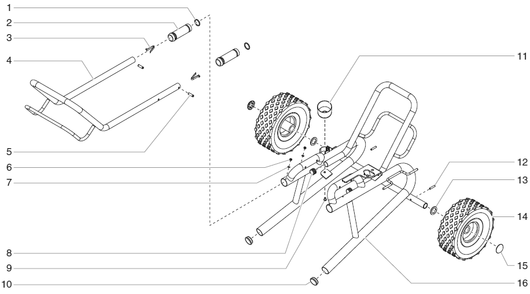 1140i Low Rider Cart (P/N 800-590) Diagram and Parts List for 1140I  Titan Paint Sprayer