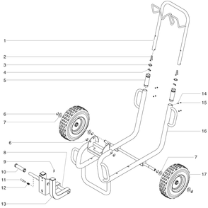 Powrtex 6900sf / 12000sv Cart Assembly Diagram and Parts List for 6900SF-12000SV  Titan Paint Sprayer