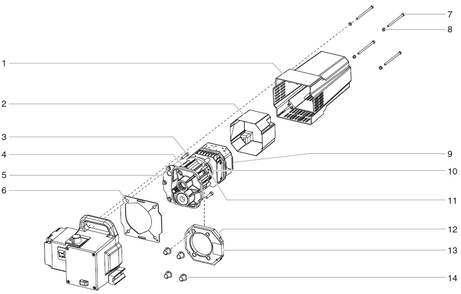 740i Motor Assembly Diagram and Parts List for 740I  Titan Paint Sprayer