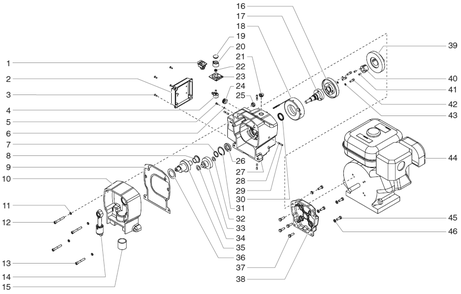 Powrliner 2800 Drive Assembly Diagram and Parts List for 2800  Titan Paint Sprayer