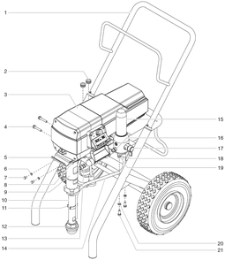 1140ix Digital Main Assembly Diagram and Parts List for 1140IX digital Titan Paint Sprayer